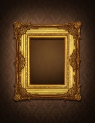 Empty vintage photo frame stock photo containing backdrop and ...