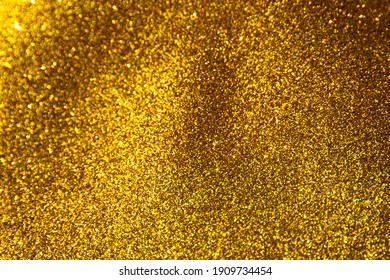 Gold Glitter Background, Gold Abstract Background With Blurred Bokeh, Abstract Bokeh Lights With Soft Light Background.