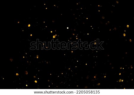 Gold glitter bokeh lights absrtact overlay bokeh background
