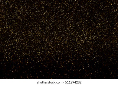Gold Glitter On Black Background