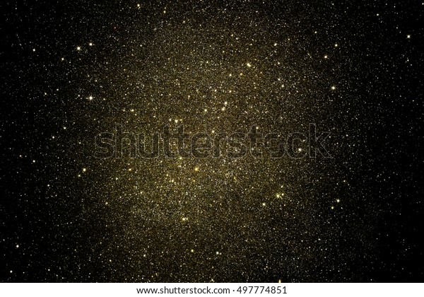 Gold Glitter On Black Background Golden Stock Photo (Edit Now) 497774851