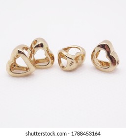 Gold Heart Pandora Charm Bead