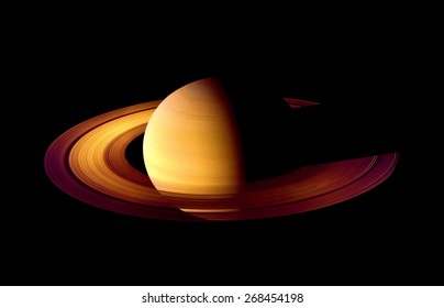 Gold Isolated Saturn Elements This Image Stock Photo 268454198 ...