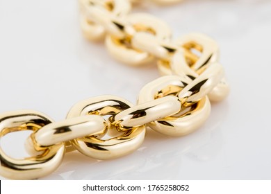 Gold Jewelery. Gold Chain Isolated