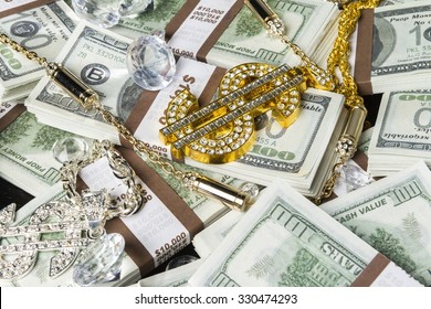 Gold Jewelry, Bling And Money