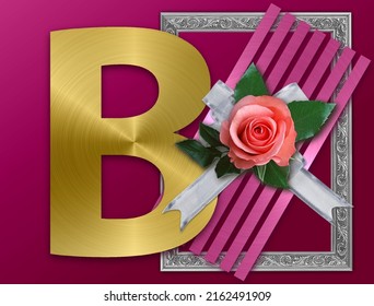 Gold Letter B Symbol Party Invitation Stock Photo 2162491909 | Shutterstock