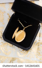 Gold Locket Necklace On Chain