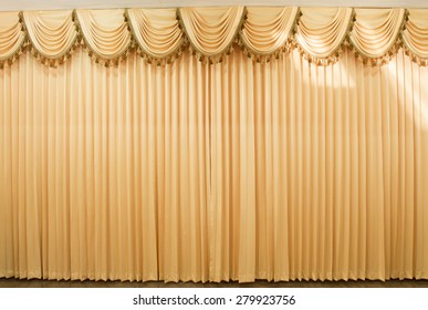 Gold Luxury Stage Curtains 