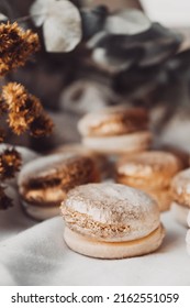 Gold Macaroon In Delicate Background