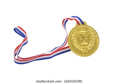 Gold Medal Isolated On White