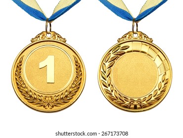 Gold Medal Isolated On White