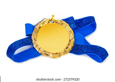 Gold Medal Isolated On White Background