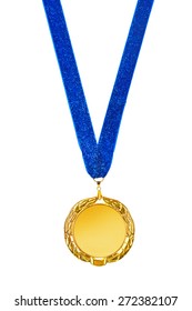 Gold Medal Isolated On White Background