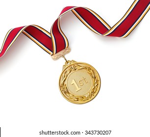 Gold Medal On White Background?