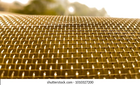 gold mesh material