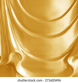 Gold Metal Buddha Statues Abstract Background Texture.