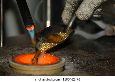 gold metal part melting process