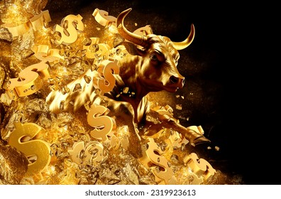gold and money, financial concept