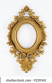 Gold Ornate Oval Frame