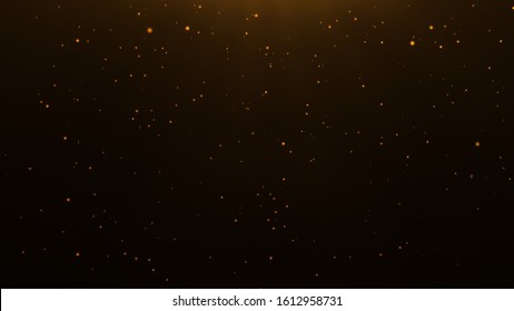 gold particles abstract background with shining golden Floating Dust Particles Flare Bokeh star on Black Background. Futuristic glittering in space. - Shutterstock ID 1612958731