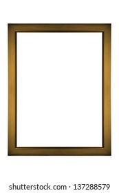 Gold Picture Frame Isolated