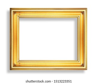 Gold Picture Frame Isolated On White Stock Photo 1513223351 | Shutterstock