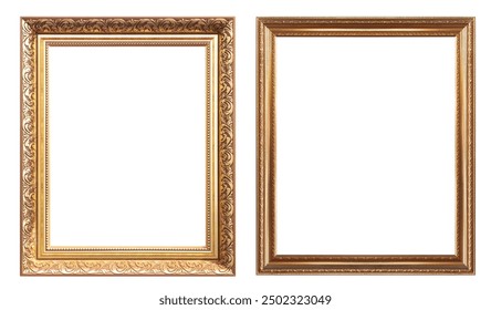 Gold Picture Frame isolated on white background - Powered by Shutterstock