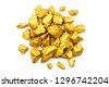 gold nuggets top view