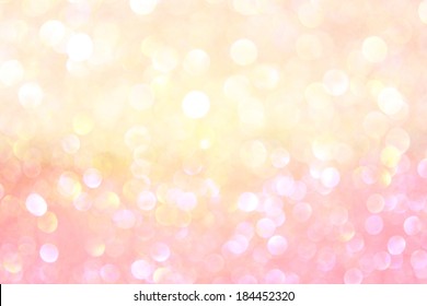 Gold And Pink Abstract Bokeh Lights. Defocused Background 