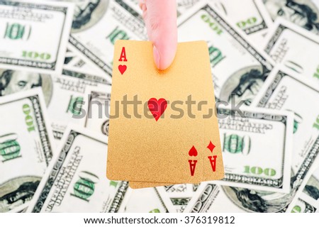 Gold poker cards