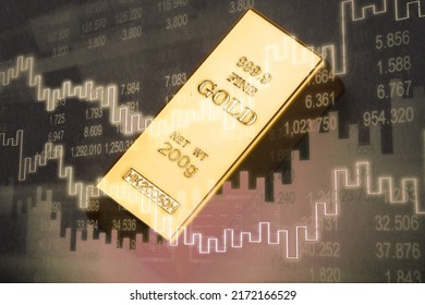 Gold price and rising chart. Business and finance concept. Gold market trend line graph. - Shutterstock ID 2172166529