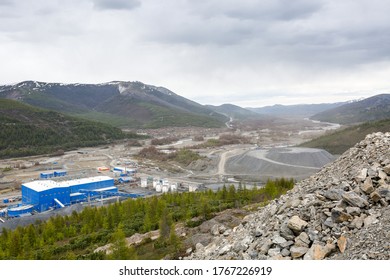 Gold Refinery Mill. Gold Mining Site In The Russian Far East.