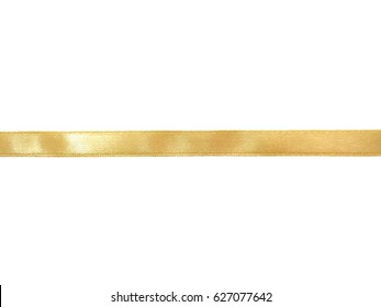  Gold Ribbon Border Isolated On White Background