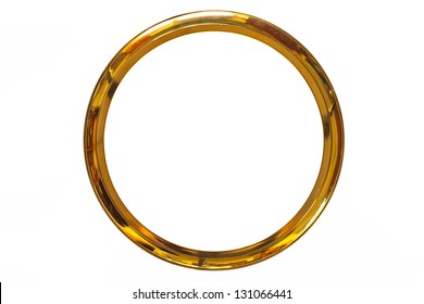 Gold Ring Frame On Isolate