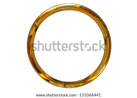 gold ring frame on isolate