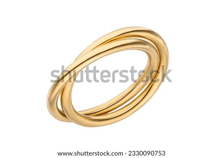 Gold Ring with Topaz and Diamonds including clipping path