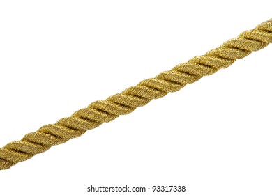 Gold Rope Isolated On White