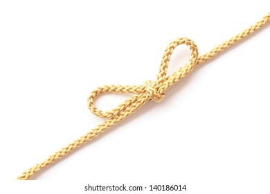 Gold Rope On White Background