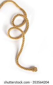 Gold Rope On A White Background