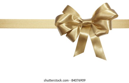 Gold Satin Bow