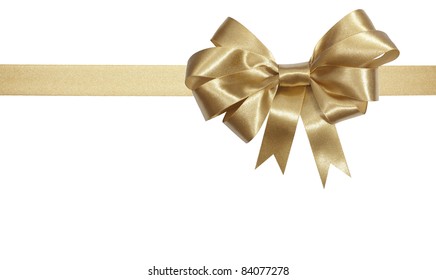 Gold Satin Bow