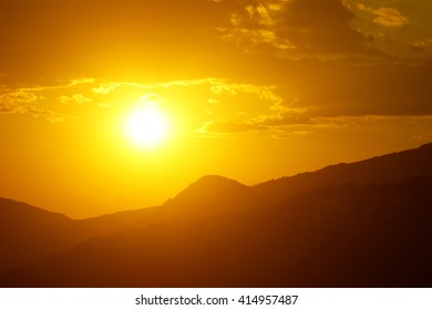The gold of the setting sun