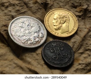 Gold, Silver And  Copper Coins Of Tsar Of House Of Romanov Of 19-20 Centuries.