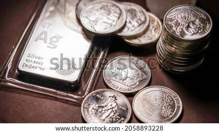 gold silver investment macro close up