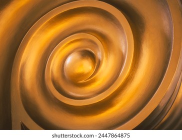 Gold Spiral curve swirl ornament Architecture details