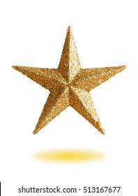 A Gold Star To Decorate A Christmas Tree.