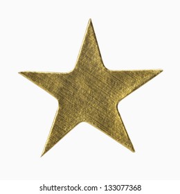 Gold Star Sticker, Includes Clipping Path