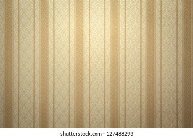 Gold striped wallpaper with copy space