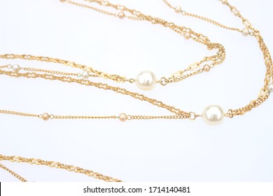 Gold Tone Chain Necklace Costume Jewelry Accessory