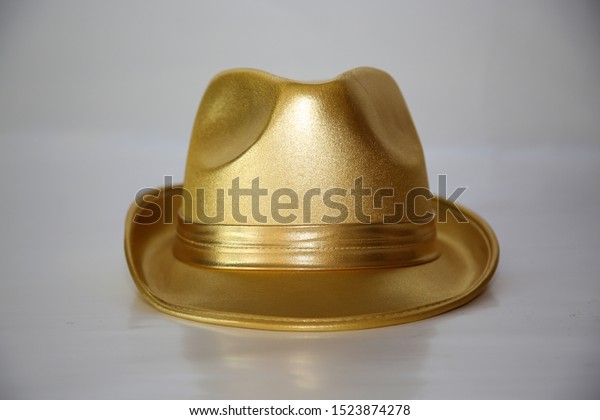 gold fedora hat